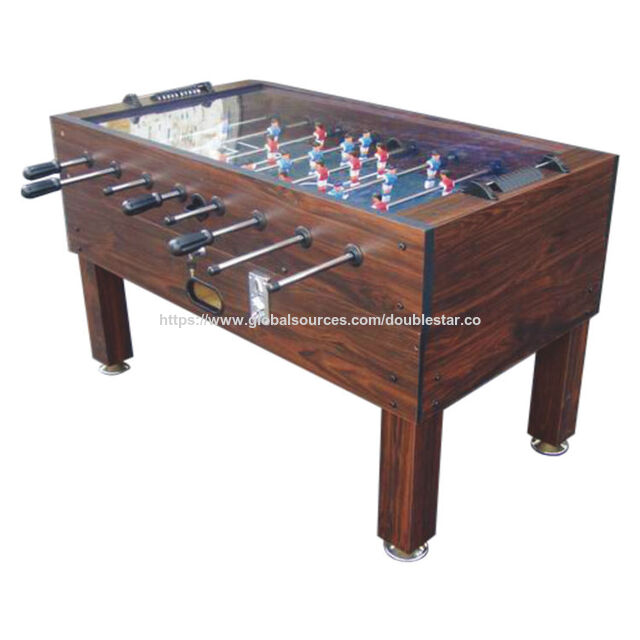 Mesa de Futebol de Botão Profissional com Moedeiro para Uso Comercial - MDF+PVC com Rolamentos, Inclui 2 Bolas