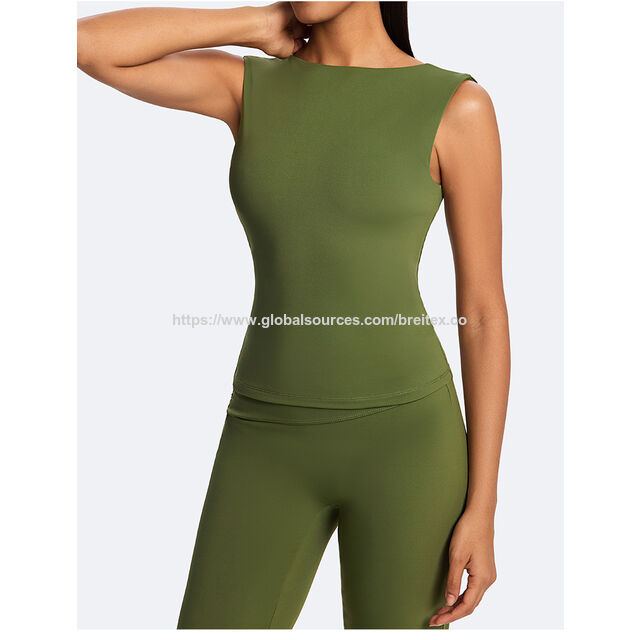 Ensemble de Yoga 2 Pièces pour Femmes OEM/ODM en Tissu Recyclé "Naked Feel", Soutien-Gorge de Sport et Pantalon de Yoga Taille Haute "Butt Lifting" Jambe Large