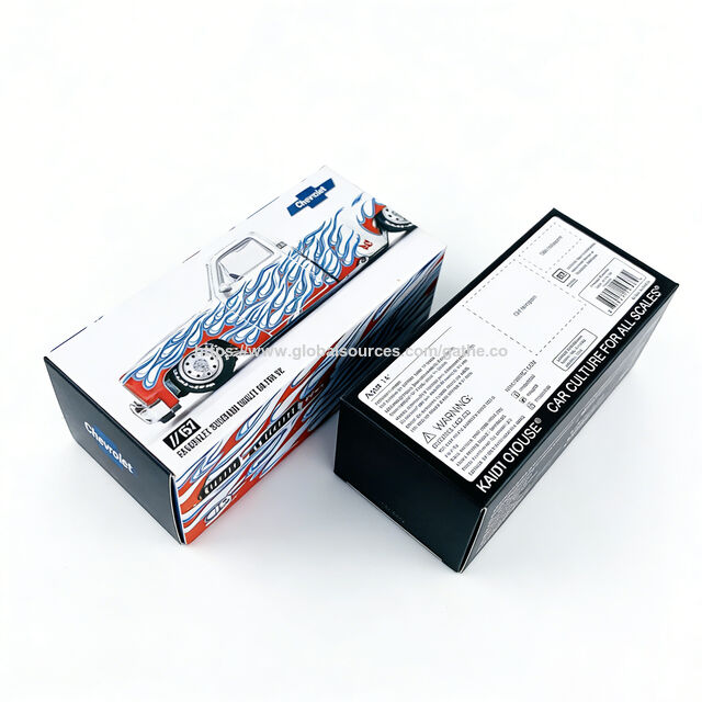 Benutzerdefinierte leere starre Geschenk-Souvenir-Verpackungsbox für Hot Rod Diecast-Automodelle mit bedrucktem Logo für Sammlerstücke