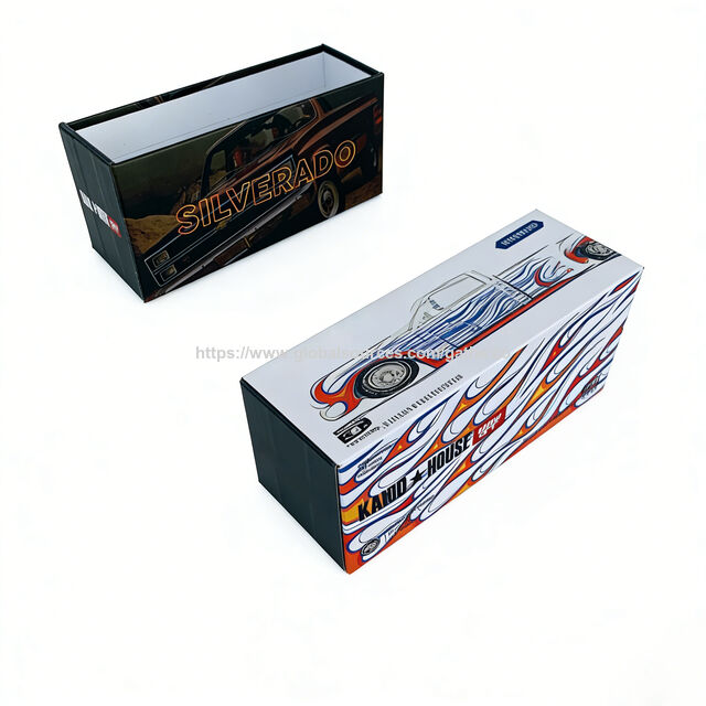 Benutzerdefinierte leere starre Geschenk-Souvenir-Verpackungsbox für Hot Rod Diecast-Automodelle mit bedrucktem Logo für Sammlerstücke