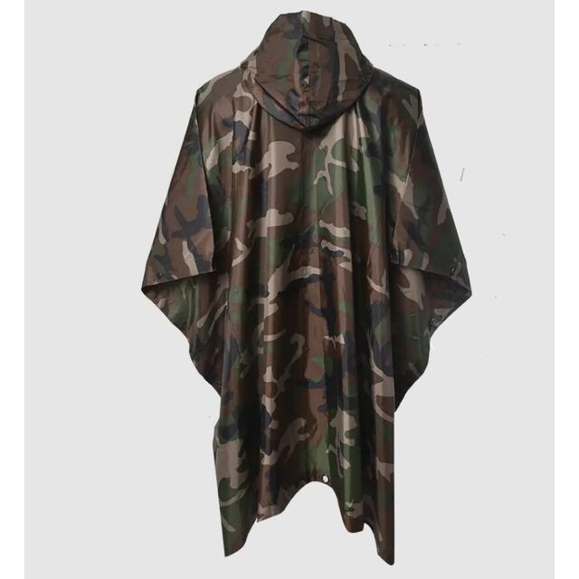 Wasserdichter Tarn-Regenmantel aus 190T Polyester-PVC für Outdoor-Aktivitäten, Regenponcho