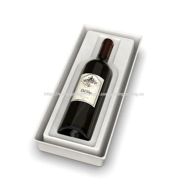 OEM d'usine, plateau en pâte de canne à sucre moulée humide, recyclable et écologique pour l'emballage de vin rouge