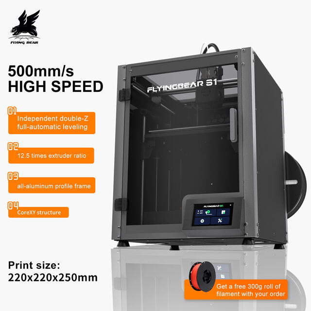 Impresora 3D Flying Bear S1 con Nivelación Automática, Velocidad Máxima de 500 mm/s, Máquina CoreXY de Alta Precisión