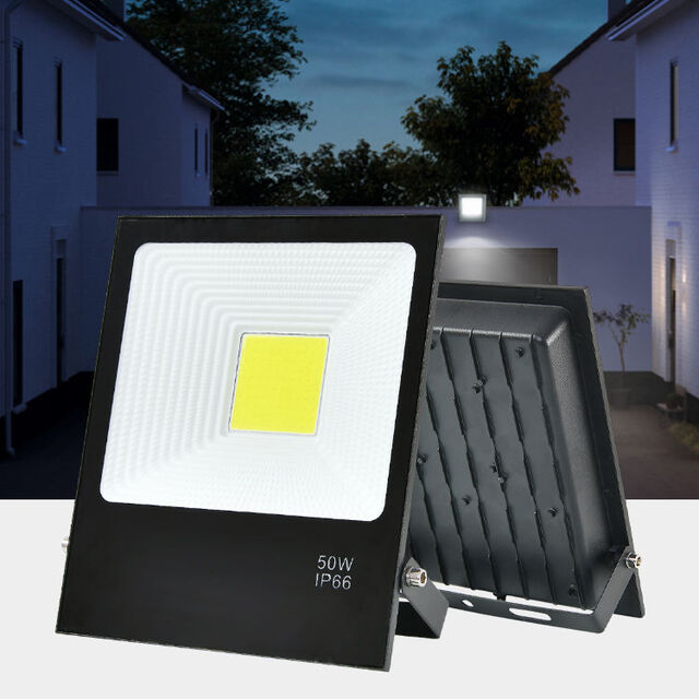Carcaça de Refletor LED IP66 Preço de Fábrica, Refletor LED Slim à Prova d'Água para Exterior, Refletor LED Barato de 50W para Rua