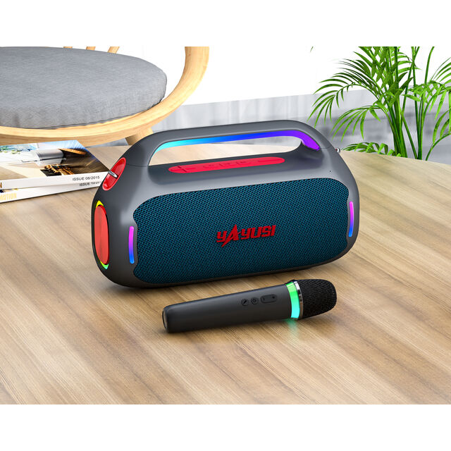 Haut-parleur de fête Subwoofer d'extérieur personnalisé 80W, haut-parleurs Bluetooth avec basses de haute qualité, lecteur audio portable puissant H13