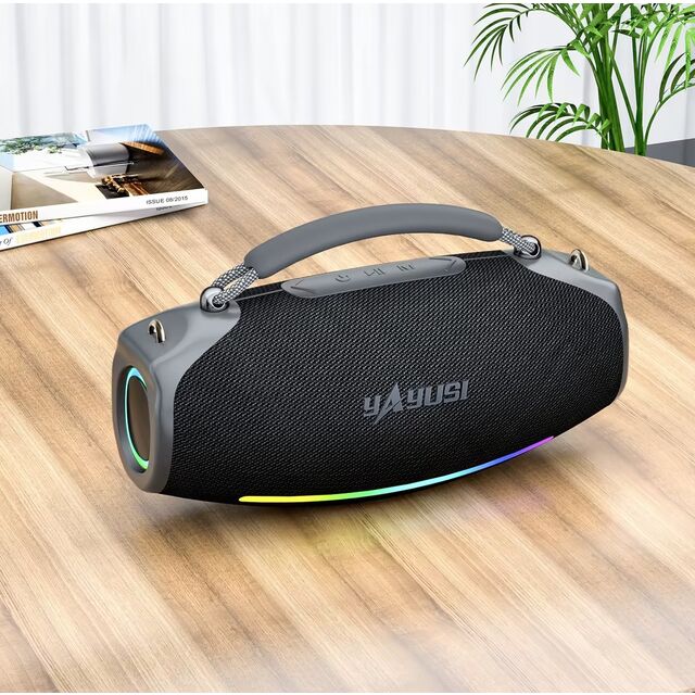 Grande Enceinte de Fête Subwoofer Extérieure 70W, Enceinte Bluetooth Portable Audio Haute Qualité Basses Puissantes H17
