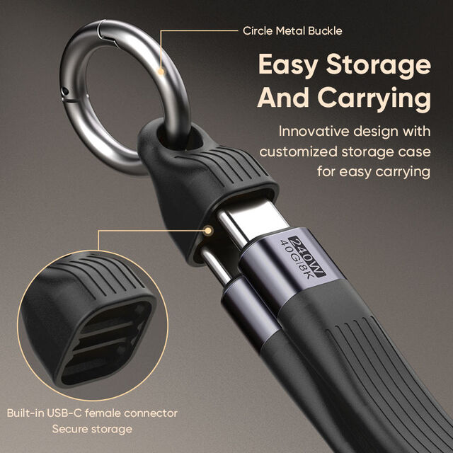 Cable USB-C a USB-C de 240W con Carga Rápida PD