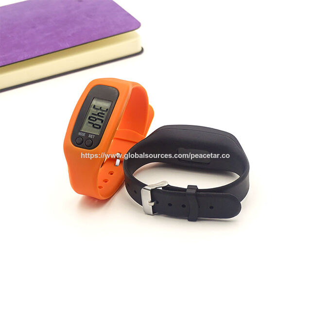 Podómetro de Silicona con Pantalla LCD - Reloj Contador de Pasos Digital
