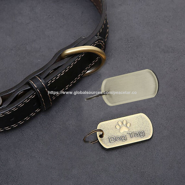 Vintage Hunde-Erkennungsmarke aus Zinklegierung. Personalisierte, gravierte Hundehalsband-Zubehör.