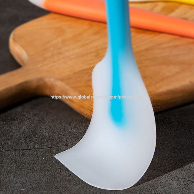 Durchscheinender, lebensmittelechter Silikonspatel mit Nylonkern. Länge 28 cm. Perfekt für den industriellen und professionellen Einsatz.