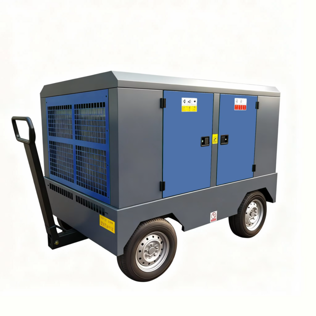 Compresseur Diesel 640 CFM 17 bar 250 psi 18 m³/min Portable avec Moteur Principal pour l'Exploitation Minière - Compresseur d'Air à Vis 18 m³/min