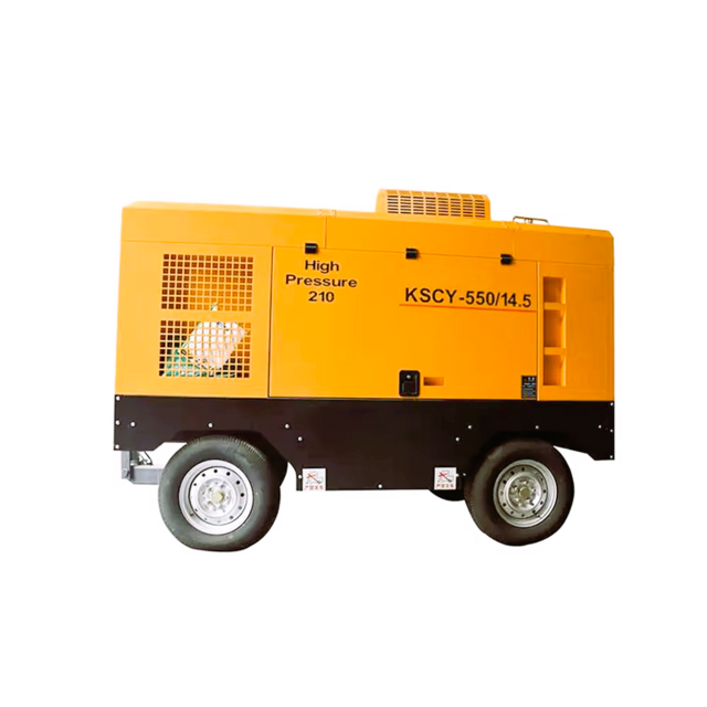 Compresseur Diesel 640 CFM 17 bar 250 psi 18 m³/min Portable avec Moteur Principal pour l'Exploitation Minière - Compresseur d'Air à Vis 18 m³/min