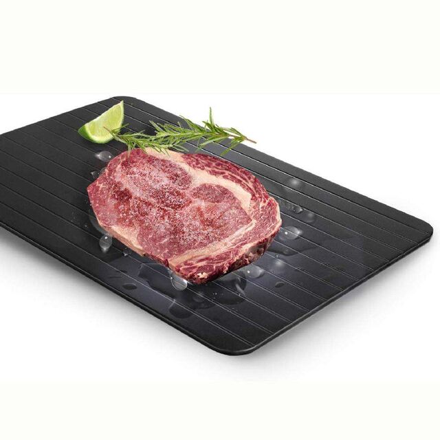 Große Auftauplatte aus Aluminium für Fleisch - Schnelles, umweltfreundliches Auftauen für die Heimküche