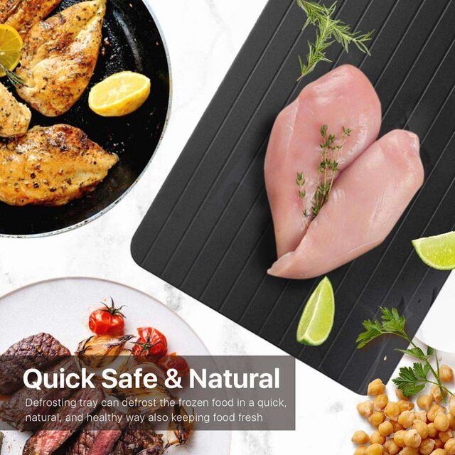 Große Auftauplatte aus Aluminium für Fleisch - Schnelles, umweltfreundliches Auftauen für die Heimküche