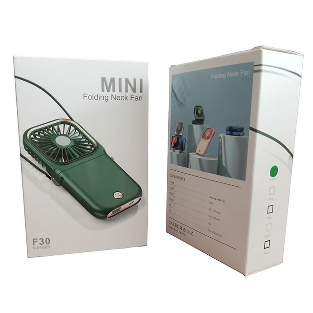 Nouveau Ventilateur de Taille Pliable Rechargeable USB à 3 Lames, Batterie Externe d'Urgence, Mini Ventilateur Portable Domestique
