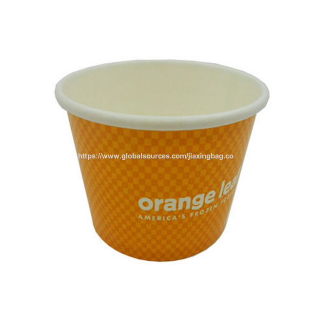 Vaso Desechable para Helado con Tinta de Calidad Alimentaria, Flexografía 4 o 6C