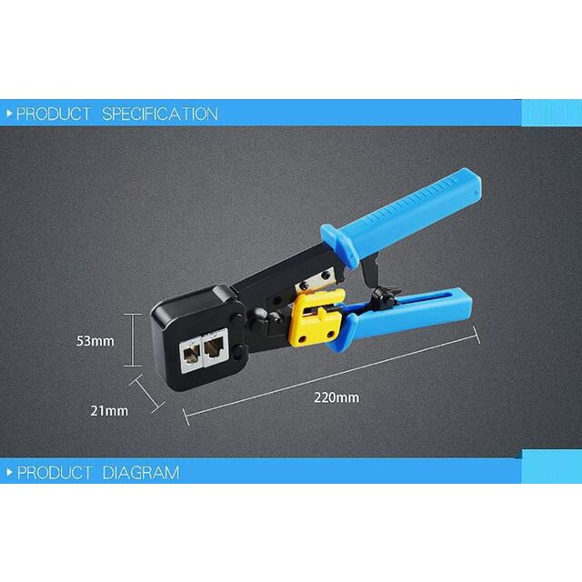Herramienta de crimpado para cables de red RJ45 y RJ11 RJ12, alicates multifunción para cables