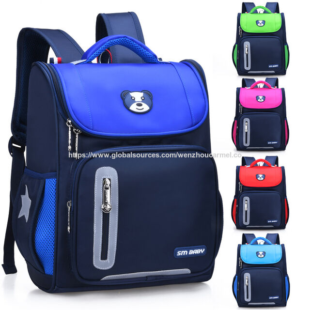 Mochila escolar leve e à prova d'água para meninos do ensino fundamental e médio