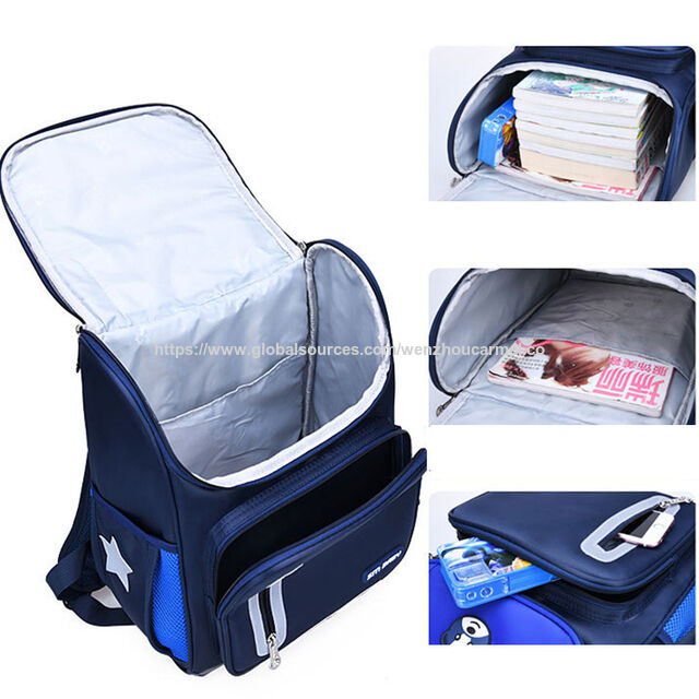 Mochila escolar leve e à prova d'água para meninos do ensino fundamental e médio