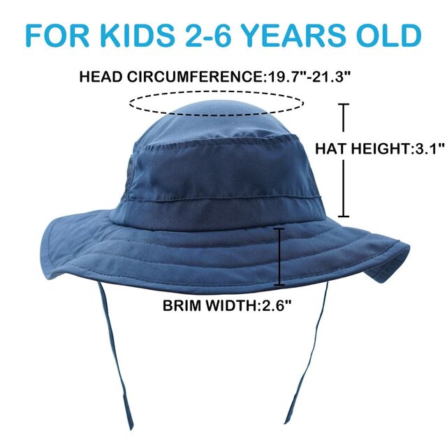 Sombrero de Sol para Niños, Ala Ancha, Protección UPF 50+, Transpirable, Verano, Playa