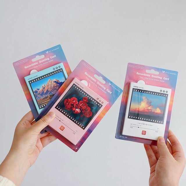 Carte de Vœux Enregistrable Innovante Premium Vintage, Phonographe Temporel, Carte Pop-Up 3D pour Cadeau d'Anniversaire et de Saint-Valentin