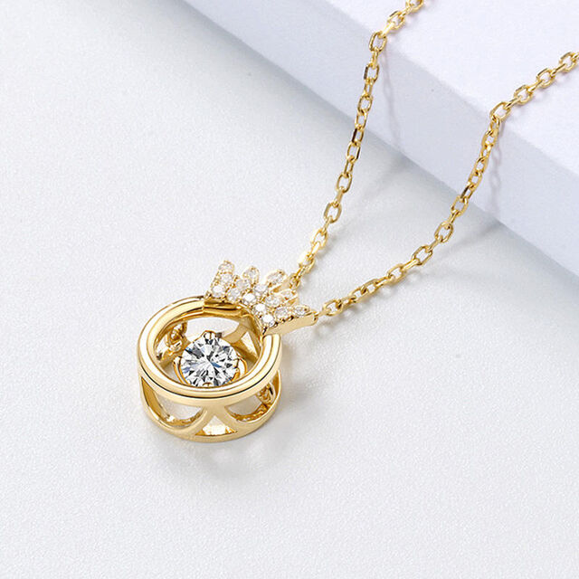Pingente de Diamante Genuíno 100% Natural Certificado GIA, 1.00 Quilate, Diamante Coração, Pingente de Diamante Solitário em Ouro Maciço 14k
