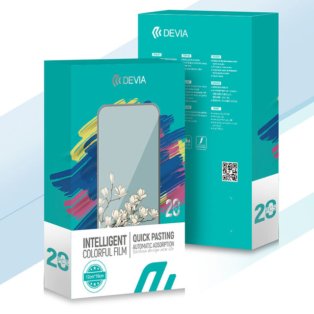 Capa de gel multicolorida Devia para celular, película traseira de tela colorida cortável para mais de 4000 modelos