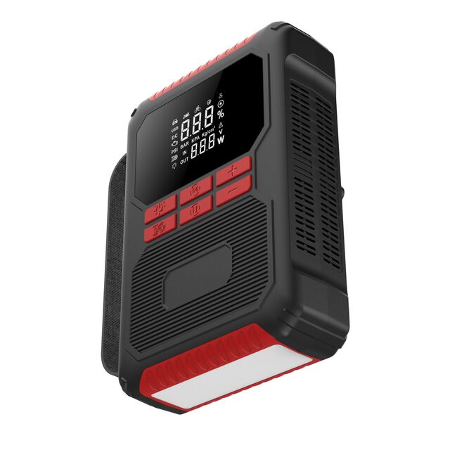 Kit de Démarrage Lithium Polyvalent 20000mAh avec Pompe à Air, Lumière LED et Batterie Externe USB - Application Universelle pour Urgences Automobiles