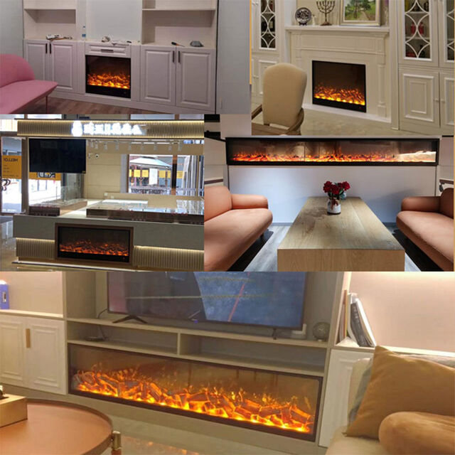 Foyer Électrique Américain pour la Maison avec Flamme Simulé Intégrée et Décorative