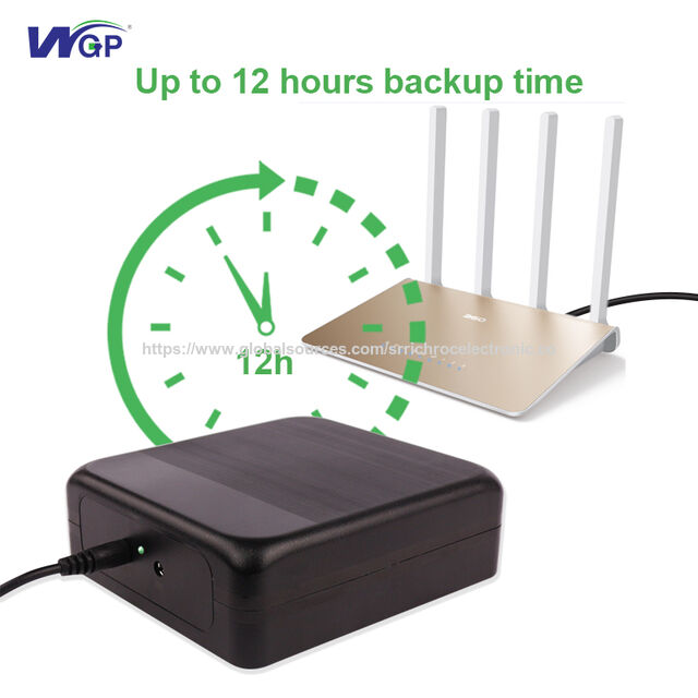 Mini UPS WGP Manufacturing con Batería de Litio de 31200mAh, Gran Capacidad DC 19V 3A, Mini UPS para Máquinas POS