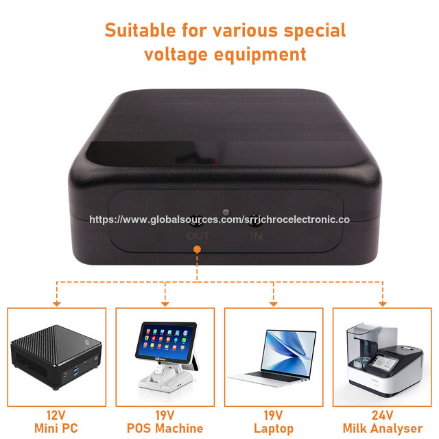 Mini UPS WGP Manufacturing con Batería de Litio de 31200mAh, Gran Capacidad DC 19V 3A, Mini UPS para Máquinas POS