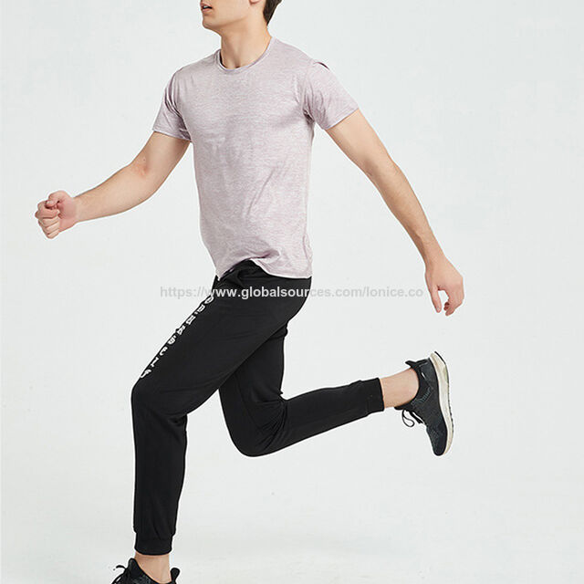 Wholesale Custom Printing Casual Short Sleeve Men High Elastic Plain Cotton Training Gym T-Shirt