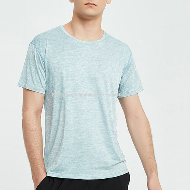 Wholesale Custom Printing Casual Short Sleeve Men High Elastic Plain Cotton Training Gym T-Shirt