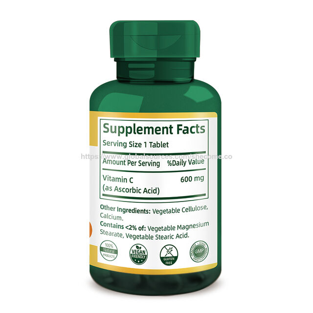 Vitamin C 600mg Nahrungsergänzungsmittel für Erwachsene zur Stärkung der Immunität - Vitamin C Tabletten
