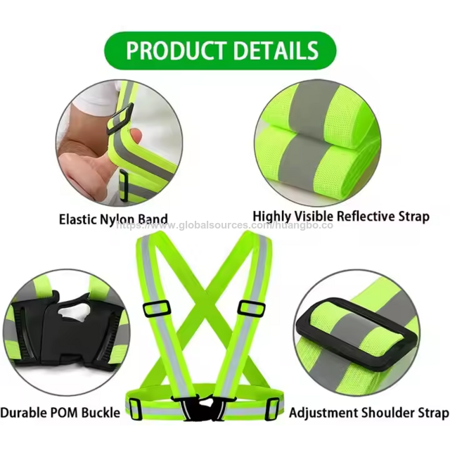 Gilet de Sécurité Réfléchissant pour Vélo, Sport, Travail, Marche, Voyage, Cyclisme