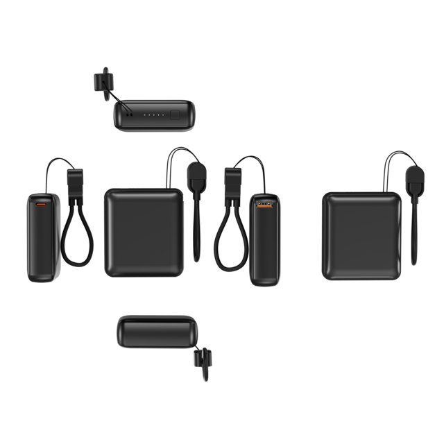 Batería Externa Lanyard USB-A 10000mAh con Indicador LED Digital, Cargador de Viaje Certificado ROHS