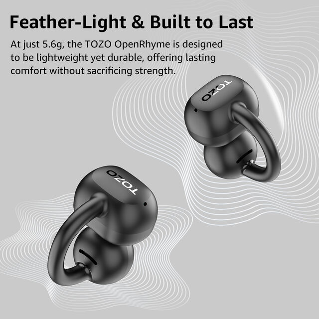 Casque sans fil léger et confortable TOZO OpenRhyme à clip d'oreille ouverte
