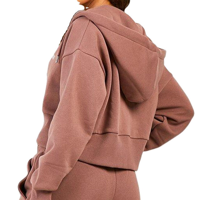 Sweat à capuche court oversize en polaire douce de haute qualité pour femmes, style décontracté, avec logo personnalisé en gros pour les sweats d'hiver