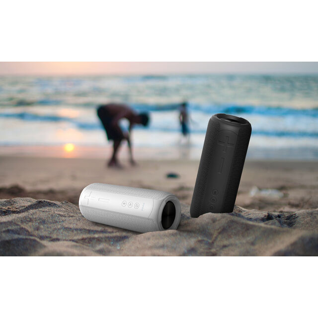 Nuevo altavoz Bluetooth premium más vendido de 2023, altavoz inalámbrico de tela para el hogar de 20W con graves