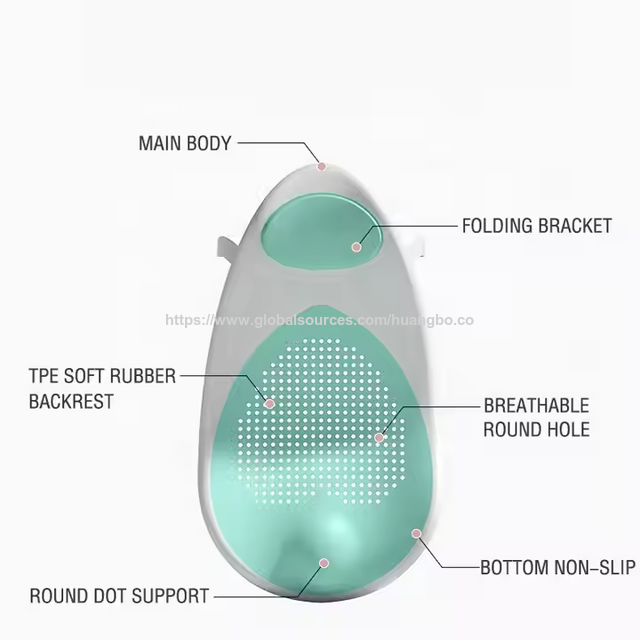 Siège de Bain Pliable Ergonomique Antidérapant en Maille pour Bébé - Baignoires pour Bébés en gros