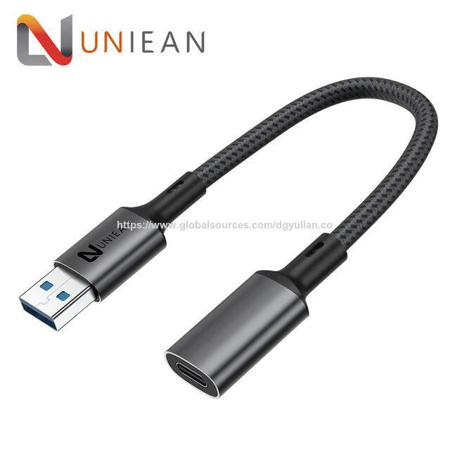 Adaptador Convertidor Cargador USB OTG Tipo C de USB A 3.0 Macho a USB C 3.1 Hembra para SSD, Teléfono Móvil, Portátil