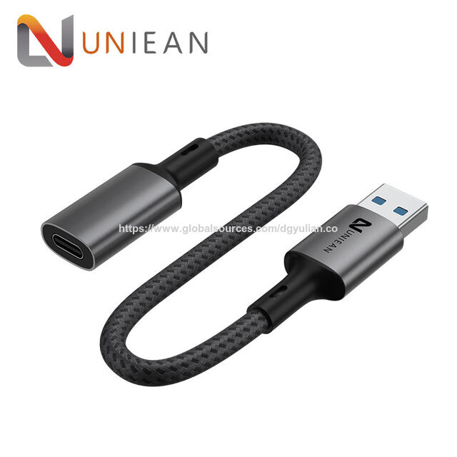 Adaptador Convertidor Cargador USB OTG Tipo C de USB A 3.0 Macho a USB C 3.1 Hembra para SSD, Teléfono Móvil, Portátil