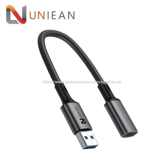 Adaptador Convertidor Cargador USB OTG Tipo C de USB A 3.0 Macho a USB C 3.1 Hembra para SSD, Teléfono Móvil, Portátil