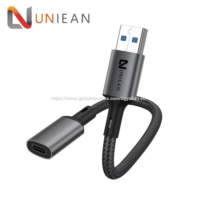 Adaptador Convertidor Cargador USB OTG Tipo C de USB A 3.0 Macho a USB C 3.1 Hembra para SSD, Teléfono Móvil, Portátil