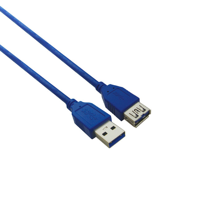 USB 3.0 A-Stecker auf A-Stecker Kabel, 2 Meter/6,5 Fuß, Schwarz und Blau