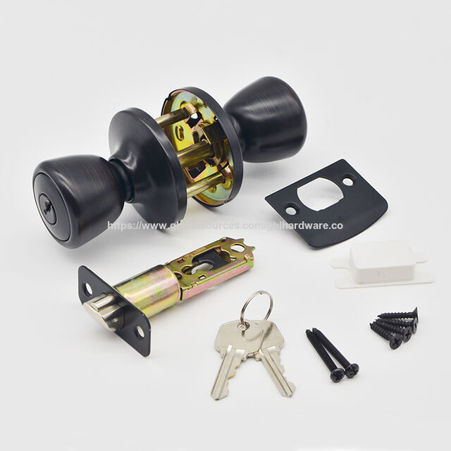 Prix d'Usine en Gros Serrure Bouton Tulipe Noir Mat à Axe Demi-lune pour Fonction d'Entrée