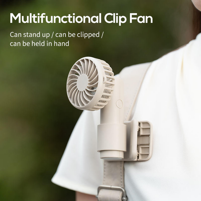 Mini Ventilateur Portable Multifonction à Clip - Moteur sans Balai Pliable à Batterie pour Voiture et Camping-Car, Camping en Plein Air, Sports