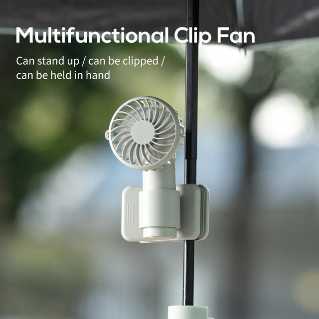 Mini Ventilateur Portable Multifonction à Clip - Moteur sans Balai Pliable à Batterie pour Voiture et Camping-Car, Camping en Plein Air, Sports
