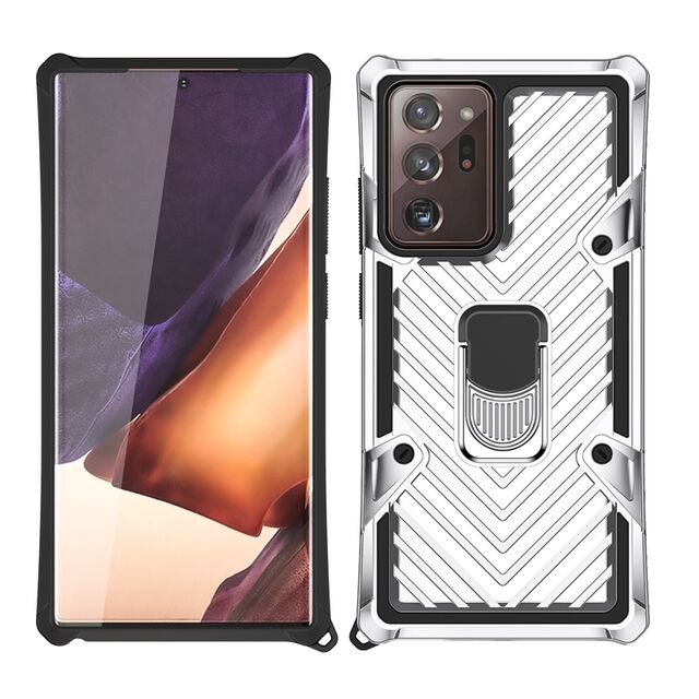 Capa de telefone multifuncional robusta, testada contra quedas militares, com suporte de anel