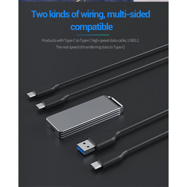 علبة خارجية NVME M.2 SSD صغيرة جدًا من سبائك الألومنيوم لـ 2242 SSD